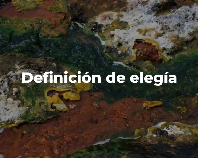 Definición de elegía