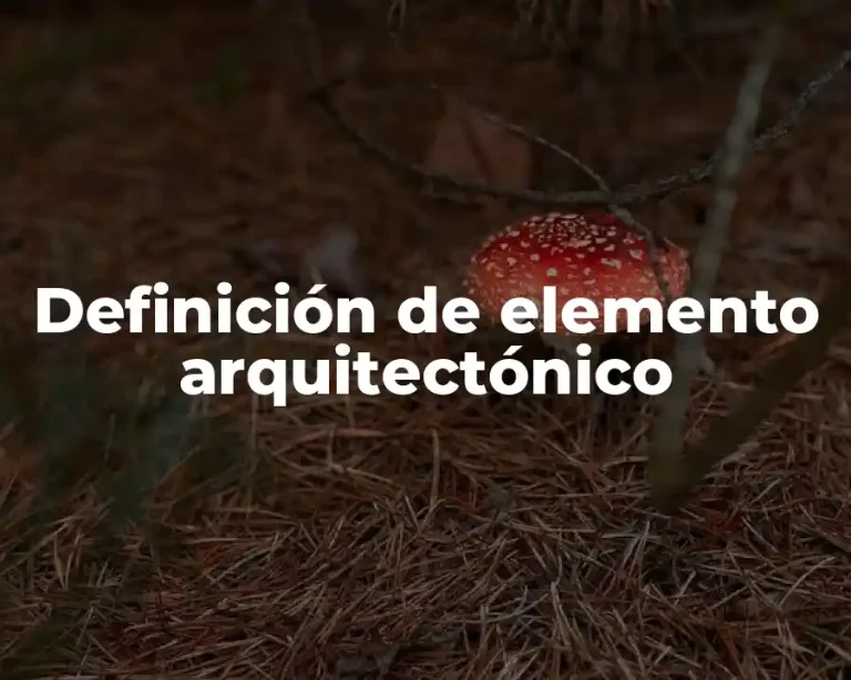 Definición de elemento arquitectónico