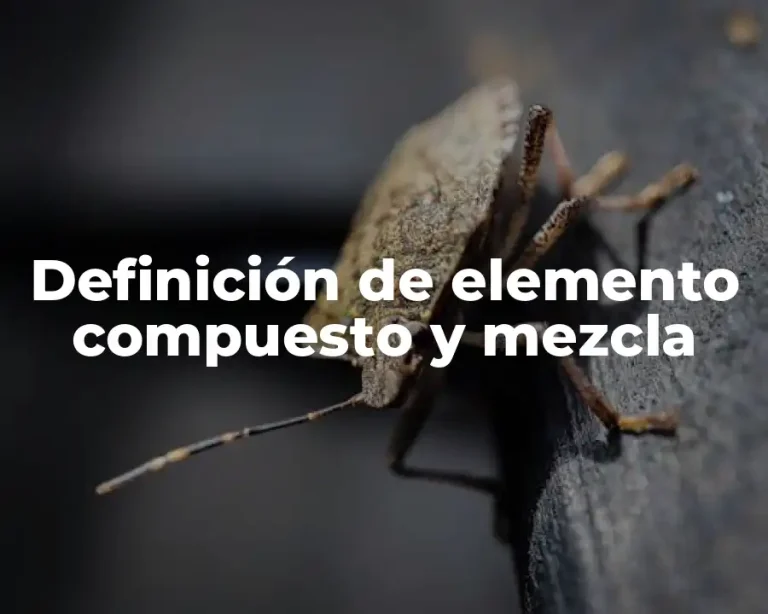 Definición de Elemento compuesto y Mezcla