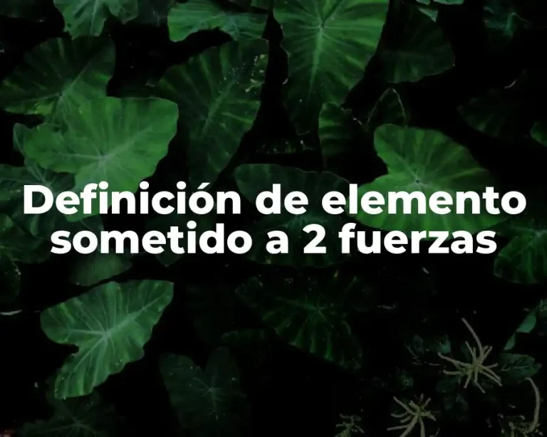 Definición de elemento sometido a 2 fuerzas