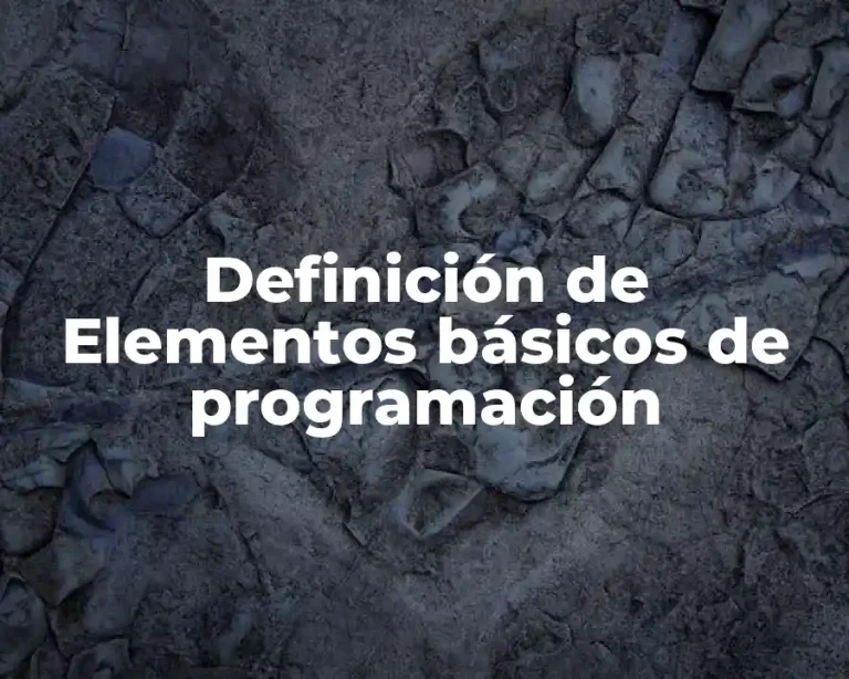 Definición de elementos básicos de programación