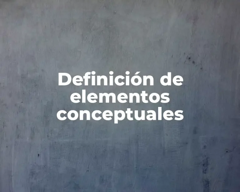 Definición de elementos conceptuales
