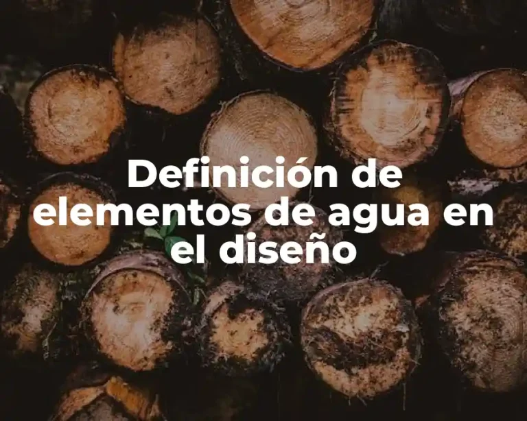 Definición de elementos de agua en el diseño