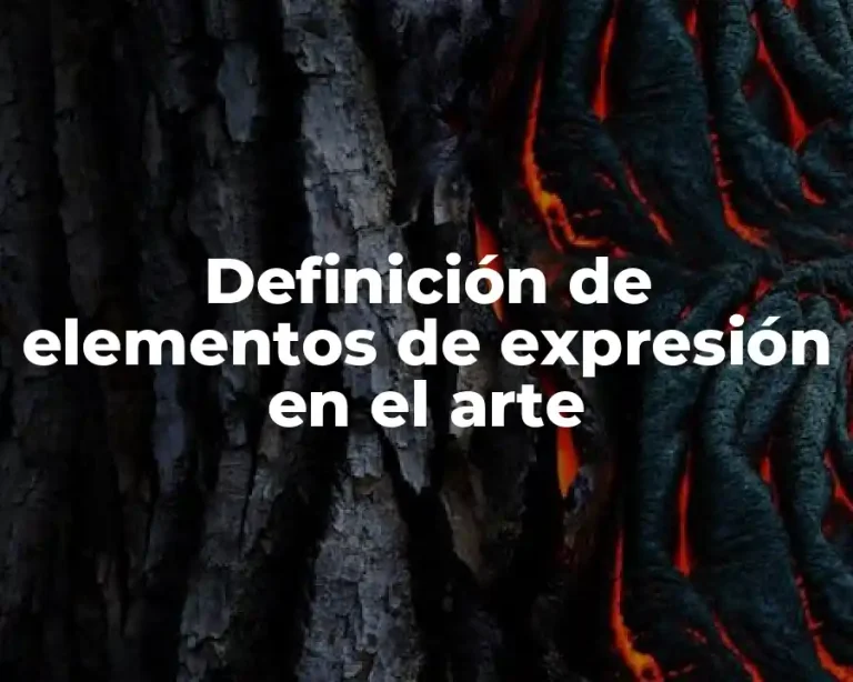 Definición de elementos de expresión en el arte