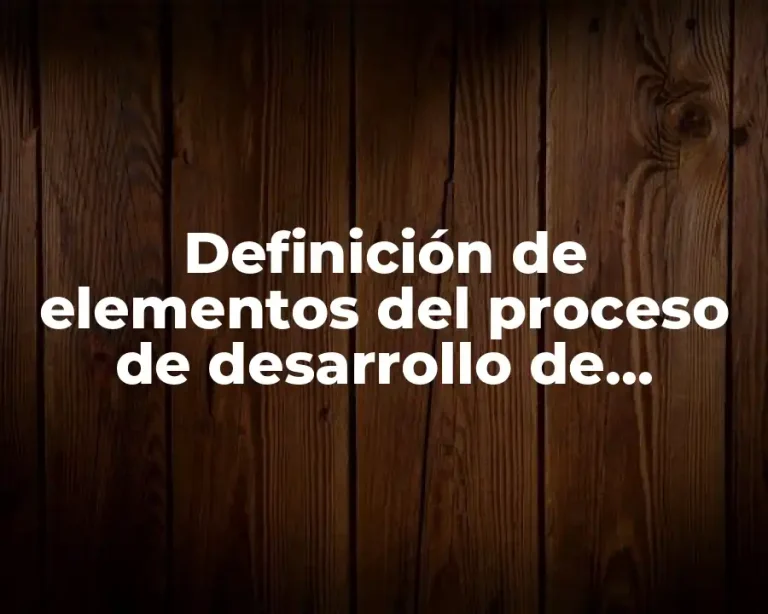 Definición de elementos del proceso de desarrollo de habilidades