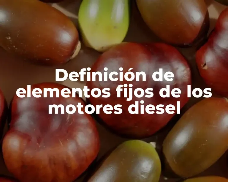 Definición de elementos fijos de los motores diesel