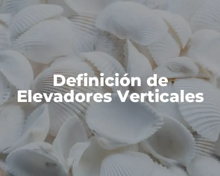 Definición de Elevadores Verticales