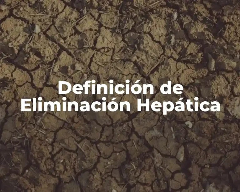 Definición de Eliminación Hepática