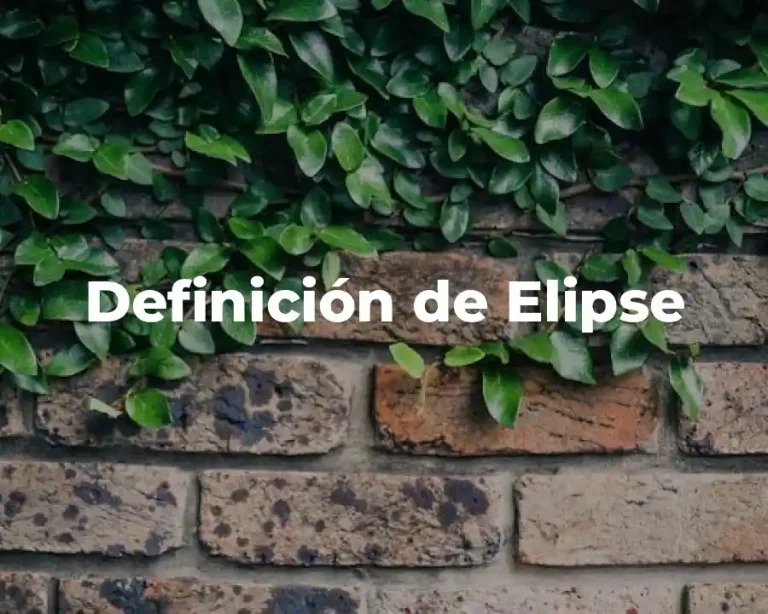 Definición de Elipse