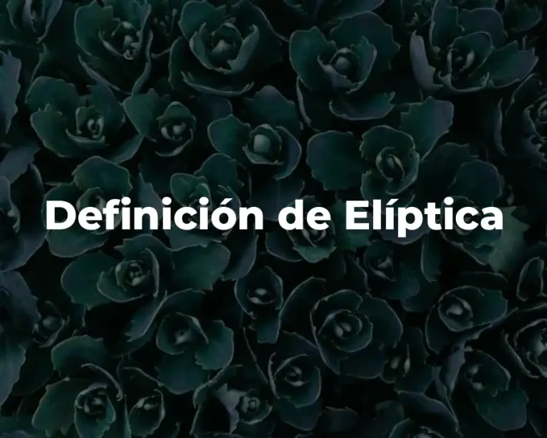 Definición de Elíptica