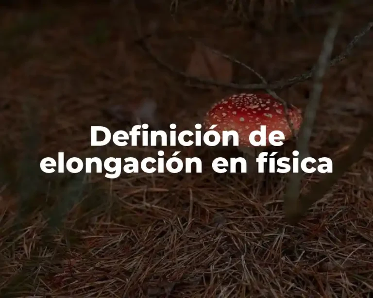 Definición de elongación en física