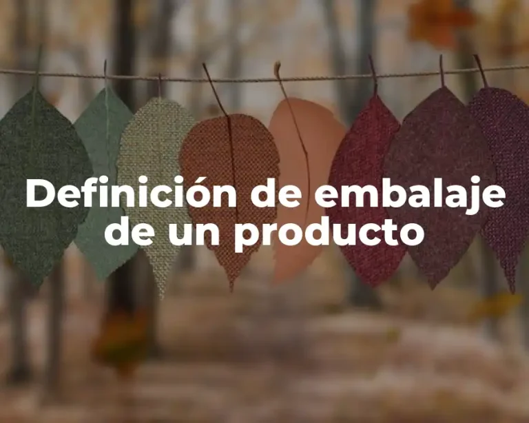 Definición de embalaje de un producto