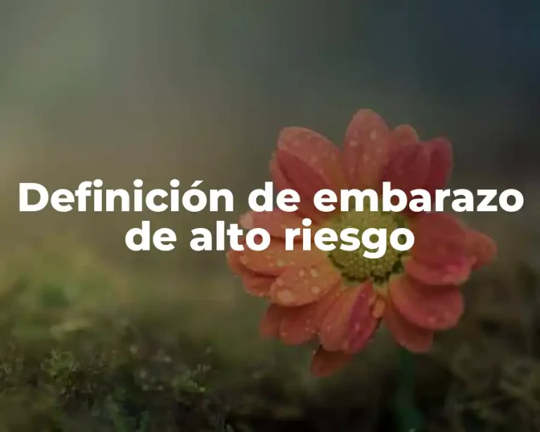 Definición de embarazo de alto riesgo