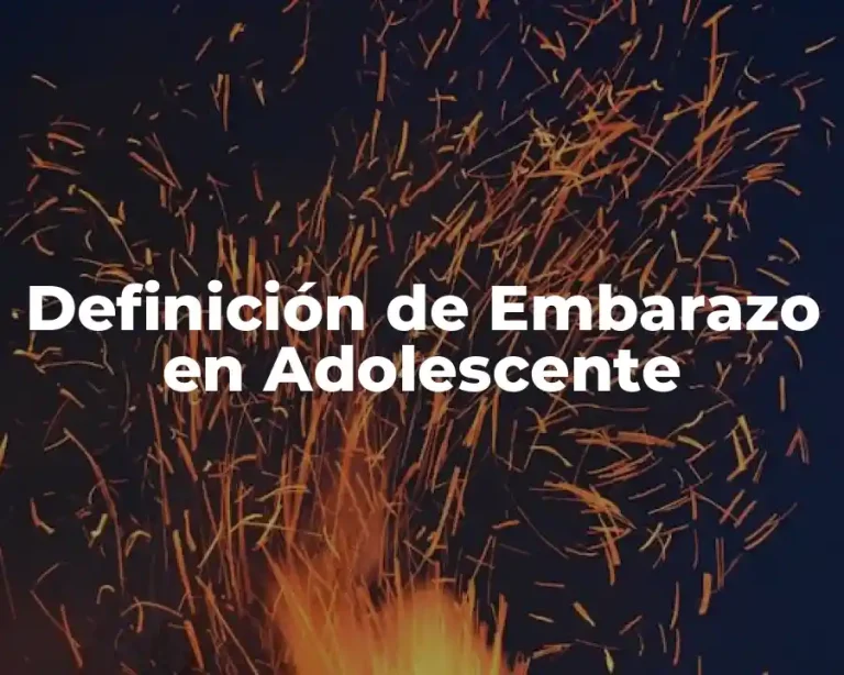 Definición de Embarazo en Adolescente