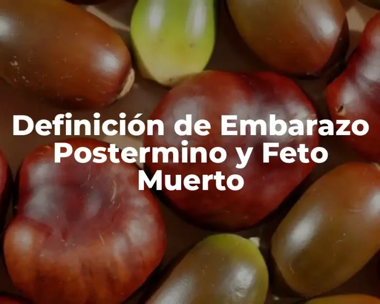 Definición de Embarazo Postermino y Feto Muerto