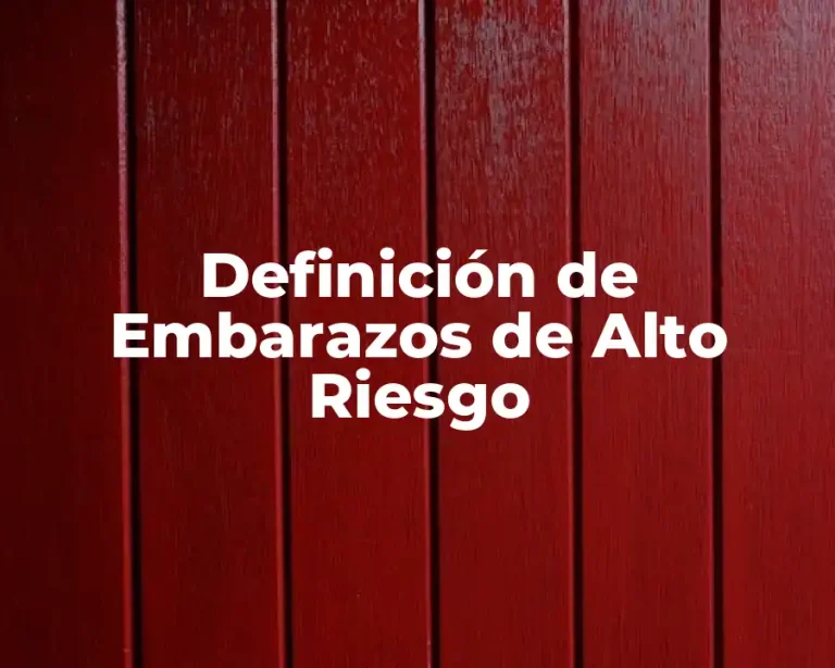 Definición de Embarazos de Alto Riesgo