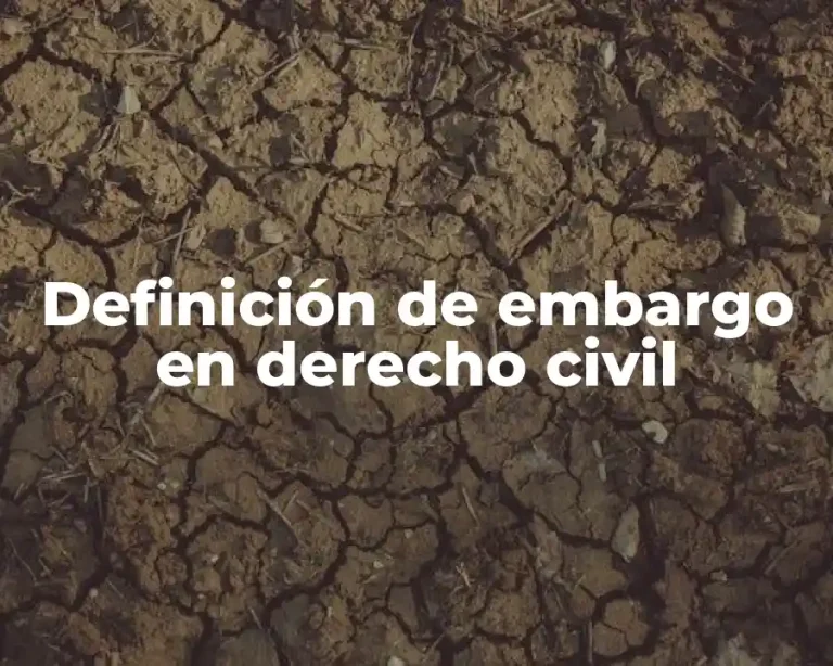 Definición de embargo en derecho civil