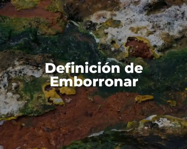 Definición de Emborronar