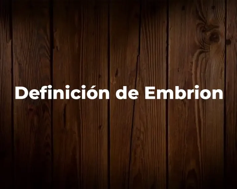 Definición de Embrion