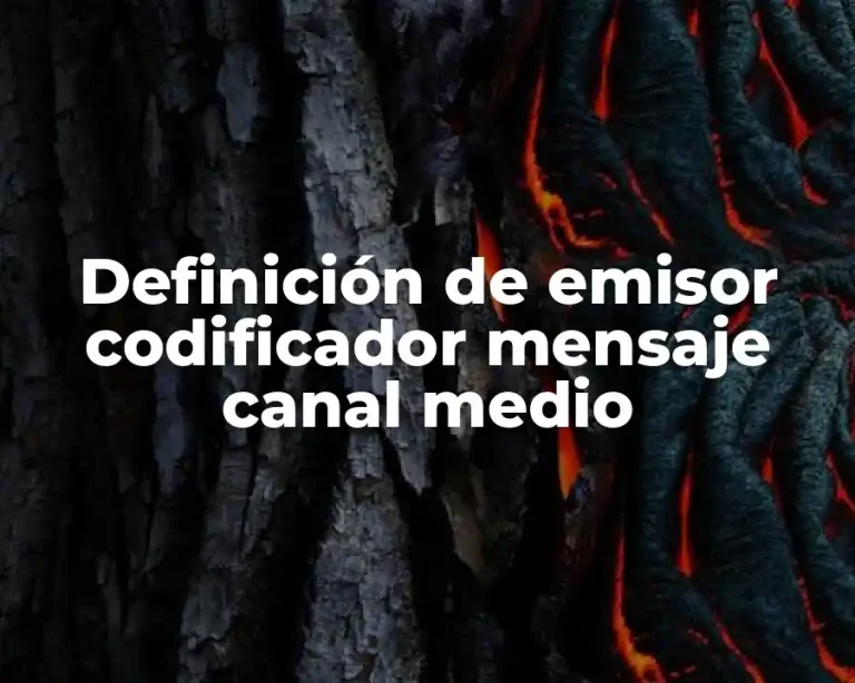 Definición de emisor codificador mensaje canal medio