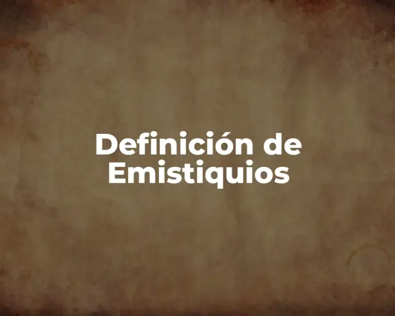 Definición de Emistiquios