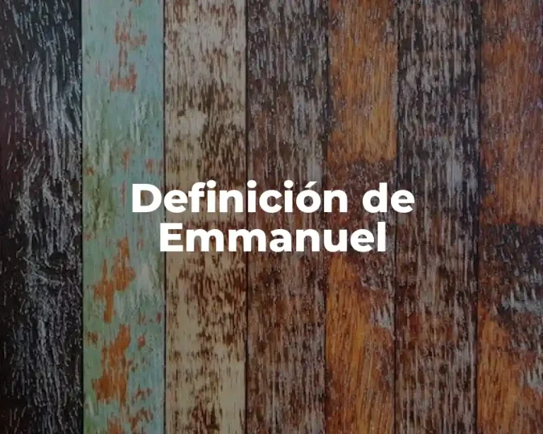 Definición de Emmanuel