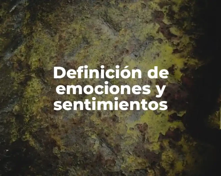 Definición de emociones y sentimientos