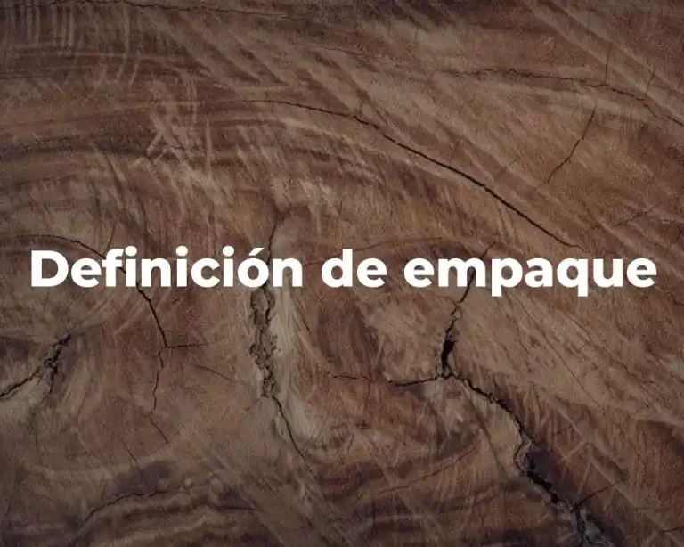 Definición de empaque