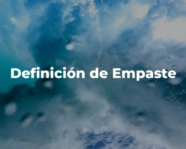 Definición de Empaste