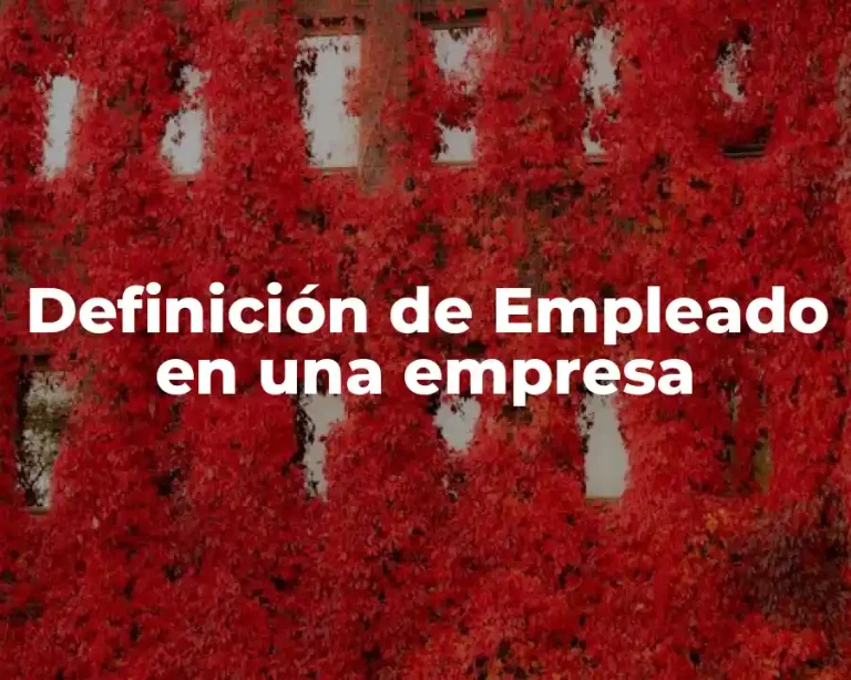 Definición de Empleado en una empresa