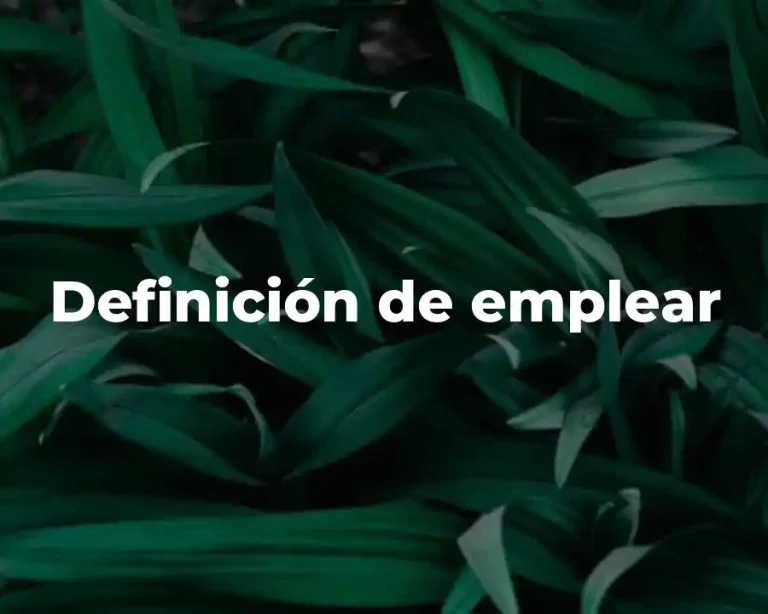 Definición de emplear
