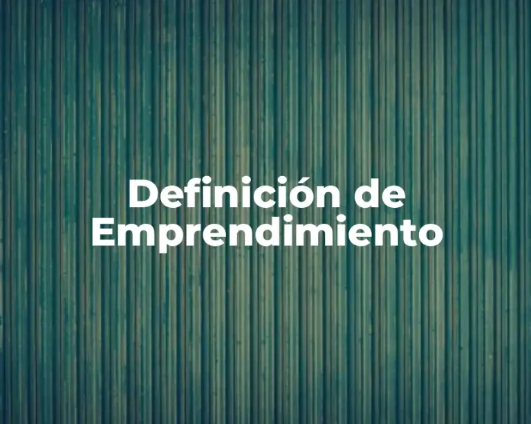 Definición de Emprendimiento