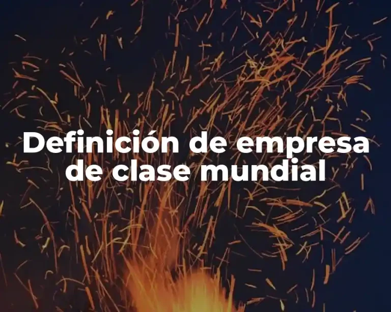 Definición de empresa de clase mundial