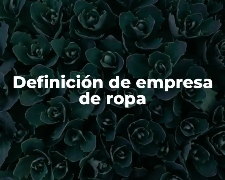 Definición de empresa de ropa
