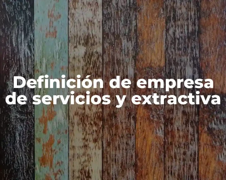 Definición de empresa de servicios y extractiva