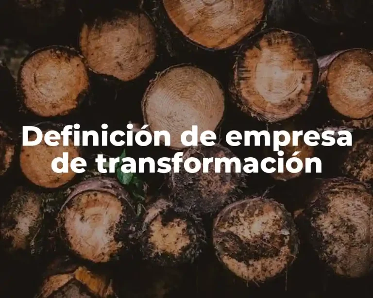 Definición de empresa de transformación