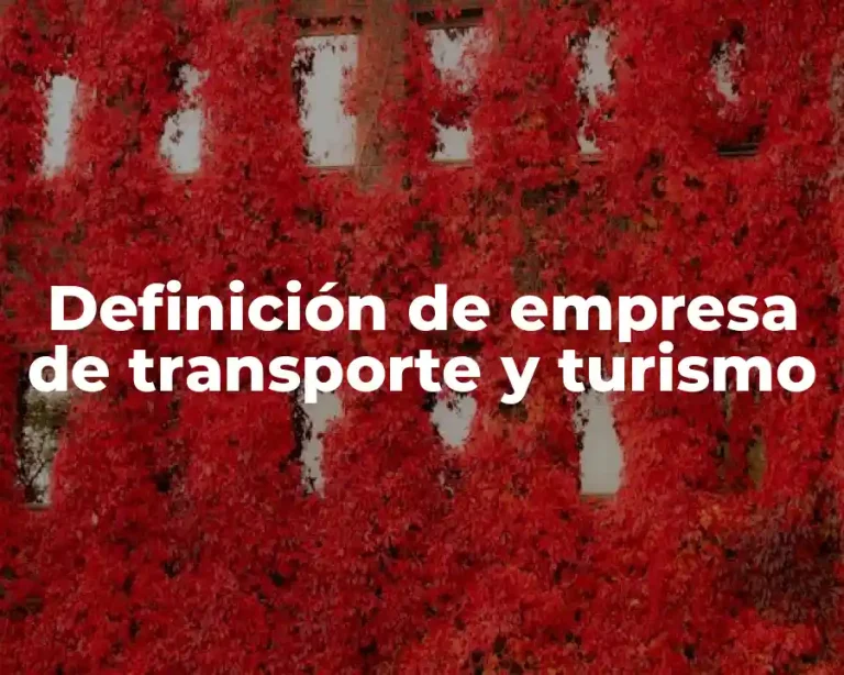 Definición de empresa de transporte y turismo