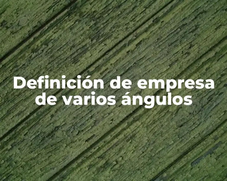 Definición de empresa de varios ángulos