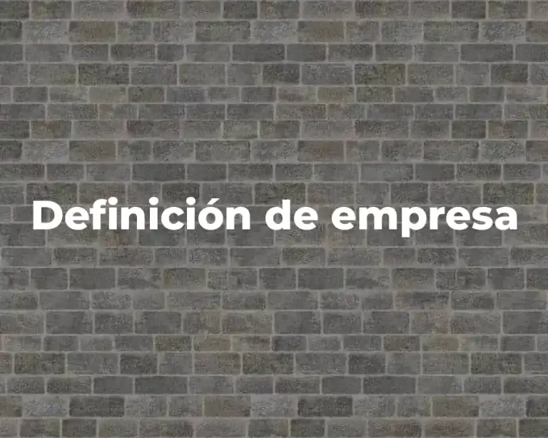 Definición de empresa