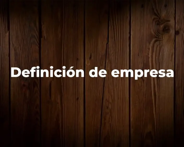 Definición de empresa