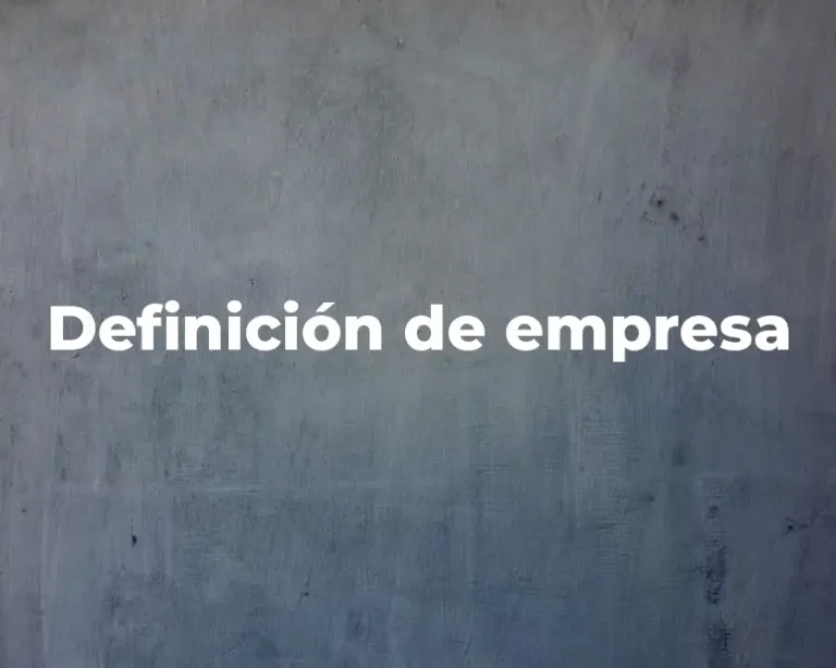 Definición de empresa