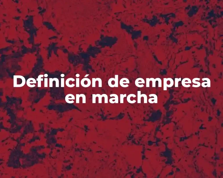 Definición de empresa en marcha