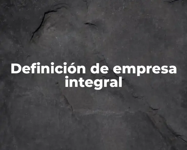 Definición de empresa integral