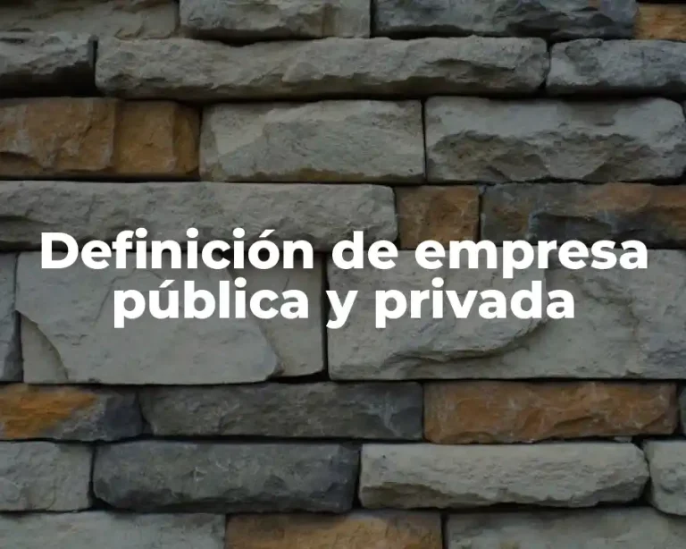 Definición de empresa pública y privada