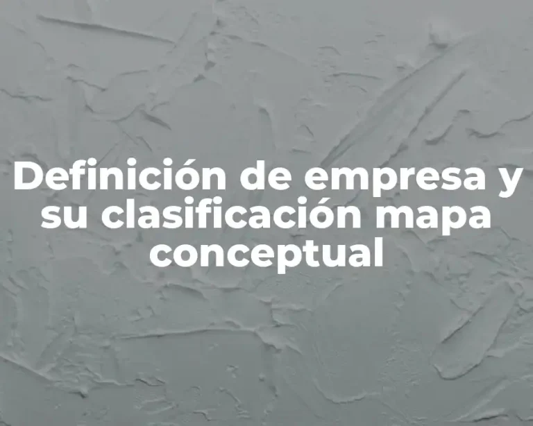 Definición de empresa y su clasificación mapa conceptual