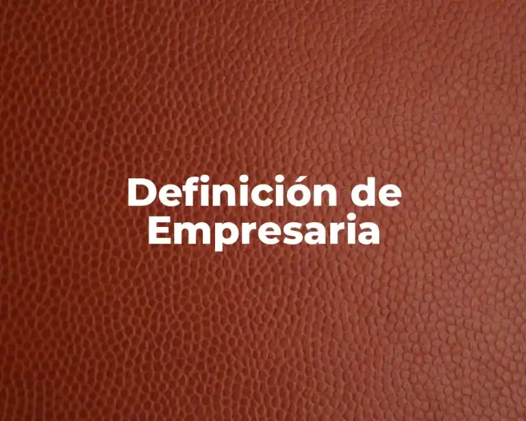 Definición de Empresaria