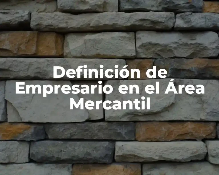 Definición de Empresario en el Área Mercantil