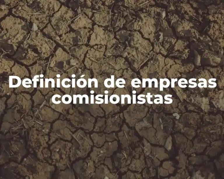 Definición de empresas comisionistas