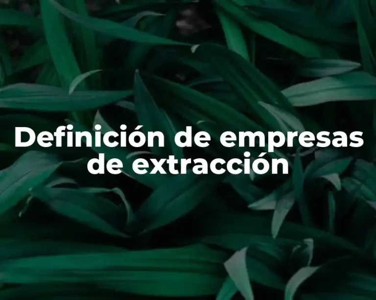 Definición de empresas de extracción