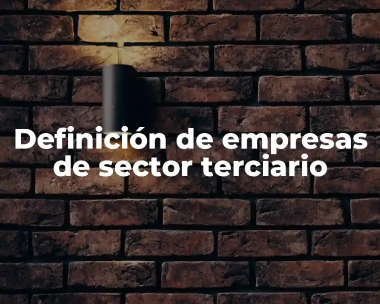 Definición de empresas de sector terciario